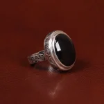 انگشتر عقیق جزع یمن مردانه کد 24318