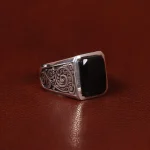 انگشتر عقیق جزع یمن مردانه کد 24320