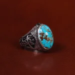 انگشتر فیروزه شجری مردانه کد 24330
