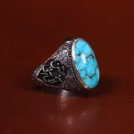 انگشتر فیروزه شجری مردانه کد 24333