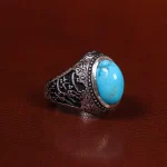 انگشتر فیروزه شجری مردانه کد 24335