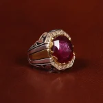 انگشتر یاقوت سرخ مردانه کد 24344