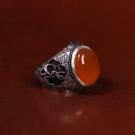 انگشتر عقیق یمن مردانه کد 24346