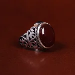 انگشتر عقیق یمن مردانه کد 24347