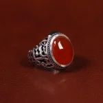 انگشتر عقیق یمن مردانه کد 24349