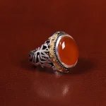 انگشتر عقیق یمن مردانه کد 24350