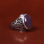 انگشتر عقیق سوسنی مردانه کد 23351