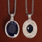 گردنبند یاقوت کبود کد 24355