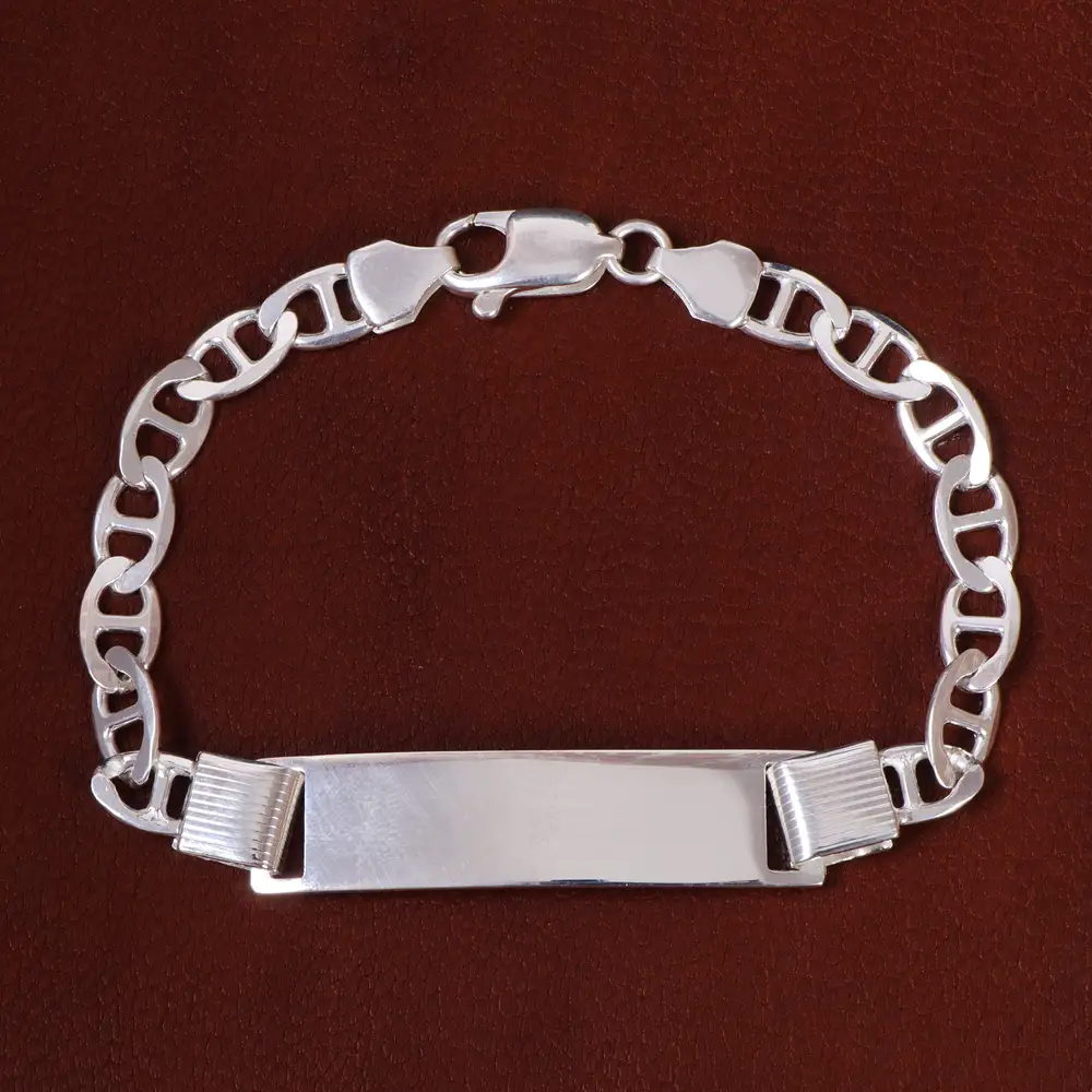 دستبند نقره مردانه کد 24372