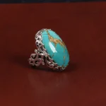 انگشتر فیروزه شجری مردانه کد 24377