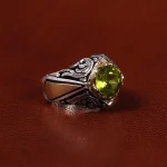 انگشتر زبرجد مردانه کد 24397