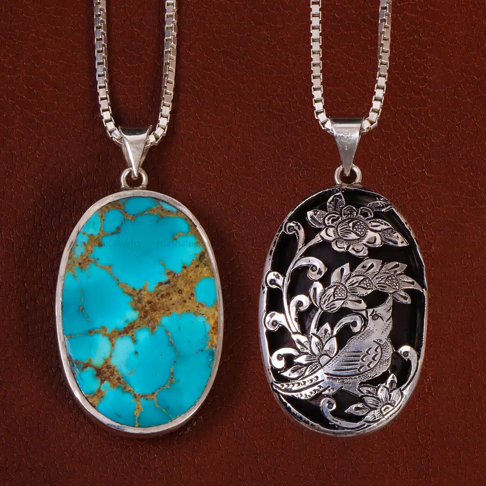 گردنبند فیروزه شجری کد 24424