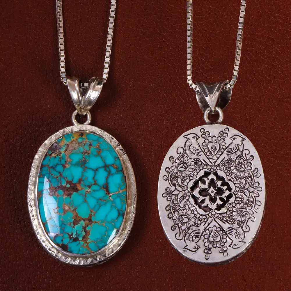 گردنبند فیروزه شجری کد 24450