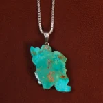 گردنبند فیروزه طرح ایران کد 24