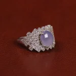 انگشتر عقیق زنانه سوسنی کد 24510