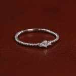 حلقه نقره زنانه کد 24527