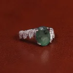 انگشتر زمرد زنانه کد 24543