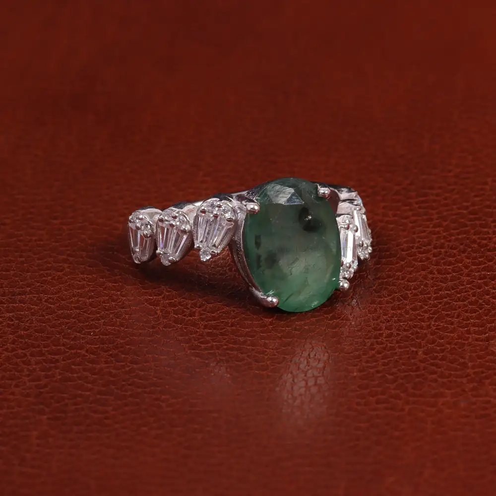 انگشتر زمرد زنانه کد 24543