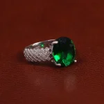 انگشتر طرح زمرد زنانه کد 24549