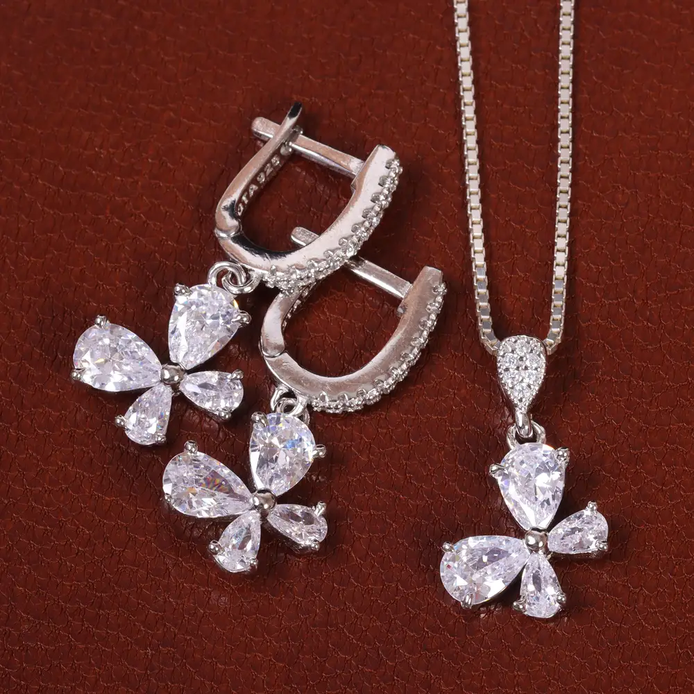 نیم ست نقره زنانه کد 24646