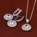 نیم ست نقره زنانه کد 24653