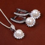 نیم ست طرح مروارید زنانه کد 24665