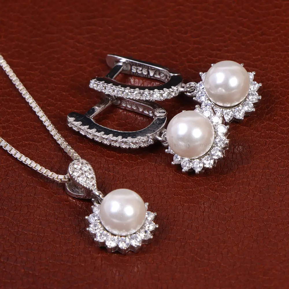 نیم ست طرح مروارید زنانه کد 24665