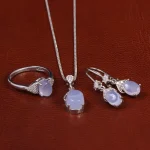 نیم ست عقیق سوسنی زنانه کد 24669