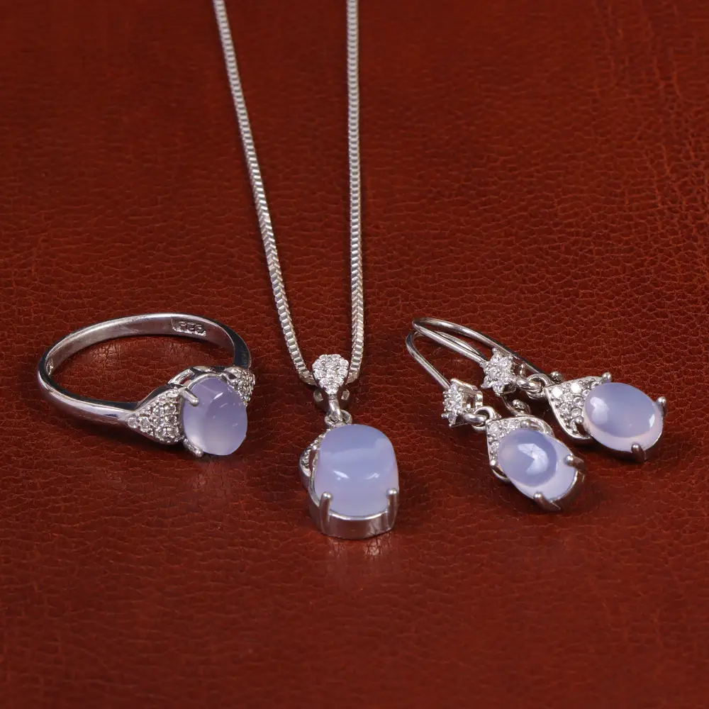 نیم ست عقیق سوسنی زنانه کد 24669