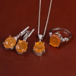 نیم ست عقیق زنانه کد 24676