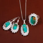 نیم ست فیروزه زنانه کد 24681