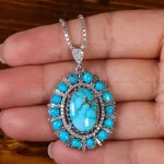 گردنبند فیروزه شجری زنانه کد 23252