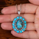 گردنبند فیروزه شجری زنانه کد 243255
