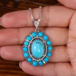 گردنبند فیروزه شجری زنانه کد 243258