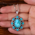 گردنبند فیروزه شجری زنانه کد 23265