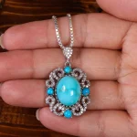 گردنبند فیروزه شجری زنانه کد 23273