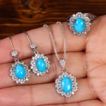 نیم ست فیروزه زنانه کد 23295