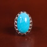 انگشتر فیروزه عجمی مردانه کد 23996