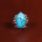 انگشتر فیروزه شجری مردانه کد 24012