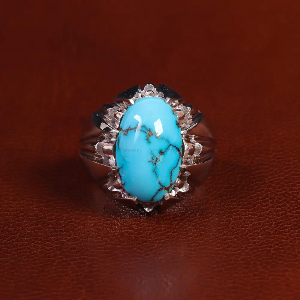 انگشتر فیروزه شجری مردانه کد 24012