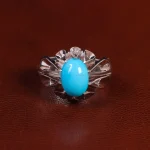 انگشتر فیروزه عجمی مردانه کد 24013