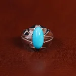 انگشتر فیروزه عجمی مردانه کد 24020