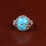 انگشتر فیروزه شجری مردانه کد 24075