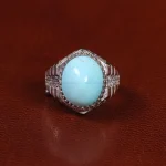 انگشتر فیروزه عجمی مردانه کد 24076
