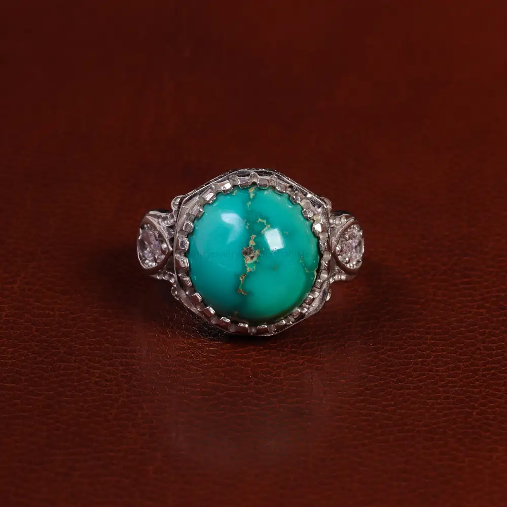 انگشتر فیروزه شجری مردانه کد 24096