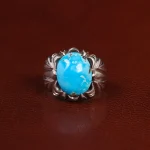 انگشتر فیروزه شجری مردانه کد 24144