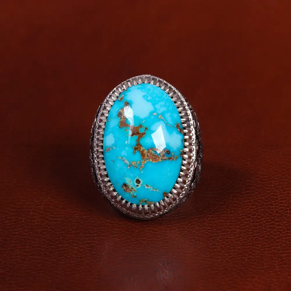 انگشتر فیروزه شجری مردانه کد 24166