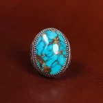 انگشتر فیروزه شجری مردانه کد 24172