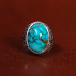 انگشتر فیروزه شجری مردانه کد 24185