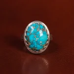 انگشتر فیروزه شجری مردانه کد 24281